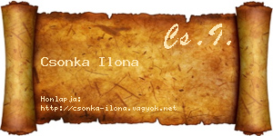 Csonka Ilona névjegykártya